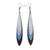 Hydraezen Leather Earrings // Black, Blue Pearl, Silver