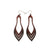 Terrabyte 02_3 // Leather Earrings - Red / Black Ombre