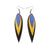 Revelri Leather Earrings // Black, Gold, Purple Pearl