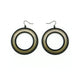 Loops 'Halftone (R)' // Acrylic Earrings - Brushed Gold, Black