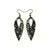 Nativas [24R] // Acrylic Earrings - Brushed Silver, Black