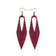 Terrabyte 04 // Leather Earrings - Fuchsia