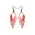 Nativas [24] // Acrylic Earrings - Red Holograph, White