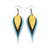 Airos Leather Earrings // Turquoise Pearl, Black, Gold