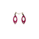 Dangle Stud Earrings [s1] // Leather - Fuchsia