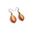 Innera // Leather Earrings - Red Pearl, Gold