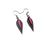 Innera // Leather Earrings - Black, Fuchsia Pearl
