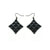 Concave Diamond [1R] // Acrylic Earrings - Black Galaxy, Black