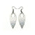 Nativas [25] // Acrylic Earrings - Brushed Silver, Black