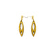 Dangle Stud Earrings [s2] // Leather - Gold