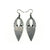 Nativas [33R] // Acrylic Earrings - Brushed Silver, Black