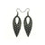 Nativas [25R] // Acrylic Earrings - Brushed Silver, Black