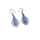 Innera // Leather Earrings - Silver, Blue Pearl