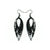 Nativas [19R] // Acrylic Earrings - Brushed Silver, Black