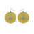 Large Circles 'Spirals (R)' // Acrylic Earrings - Celestial Blue, Gold