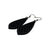 Gem Point 01 [M] // Leather Earrings  - Black - LIGHT RAZOR DESIGN STUDIO