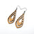 Gem Point 04 [S] // Wood Earrings - Cherry - LIGHT RAZOR DESIGN STUDIO