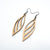 Petal 01 [S] // Wood Earrings - Mahogany