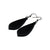Gem Point 10 [S] // Leather Earrings - Black - LIGHT RAZOR DESIGN STUDIO