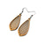 Gem Point 10 [S] // Wood Earrings - Cherry - LIGHT RAZOR DESIGN STUDIO