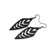 Arrowhead 03 [S] // Leather Earrings - Black - LIGHT RAZOR DESIGN STUDIO