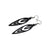 Totem 02 [S] // Leather Earrings - Black - LIGHT RAZOR DESIGN STUDIO