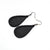 Drop 05 [S] // Leather Earrings - Black - LIGHT RAZOR DESIGN STUDIO