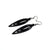 Totem 01 [S] // Leather Earrings - Black - LIGHT RAZOR DESIGN STUDIO