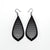 Gem Point 11 [L] // Leather Earrings - Black - LIGHT RAZOR DESIGN STUDIO