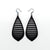 Gem Point 12 [L] // Leather Earrings - Black - LIGHT RAZOR DESIGN STUDIO