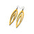 Totem 08 [L] // Leather Earrings - Gold - LIGHT RAZOR DESIGN STUDIO