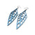Arrowhead 02 [L] // Leather Earrings - Blue Pearl - LIGHT RAZOR DESIGN STUDIO