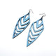 Arrowhead 03 [L] // Leather Earrings - Blue Pearl - LIGHT RAZOR DESIGN STUDIO