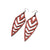 Arrowhead 03 [L] // Leather Earrings - Red - LIGHT RAZOR DESIGN STUDIO