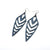 Arrowhead 03 [L] // Leather Earrings - Navy Blue - LIGHT RAZOR DESIGN STUDIO
