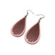 Drop 05 [S] // Leather Earrings - Red Pearl - LIGHT RAZOR DESIGN STUDIO
