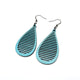 Drop 04 [S] // Leather Earrings - Turquoise Pearl - LIGHT RAZOR DESIGN STUDIO