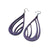 Drop 03 [L] // Leather Earrings - Purple - LIGHT RAZOR DESIGN STUDIO
