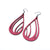Drop 03 [L] // Leather Earrings - Fuchsia - LIGHT RAZOR DESIGN STUDIO