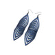 Terrabyte 17 // Leather Earrings - Navy Blue
