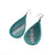 Drop 06 [L] // Leather Earrings - Turquoise - LIGHT RAZOR DESIGN STUDIO
