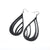 Drop 03 [L] // Leather Earrings - Black - LIGHT RAZOR DESIGN STUDIO