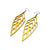 Arrowhead 02 [L] // Leather Earrings - Gold - LIGHT RAZOR DESIGN STUDIO