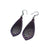 Gem Point 11 [S] // Leather Earrings - Purple - LIGHT RAZOR DESIGN STUDIO