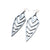 Arrowhead 03 [L] // Leather Earrings - Silver - LIGHT RAZOR DESIGN STUDIO