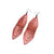 Terrabyte 17 // Leather Earrings - Red Pearl