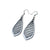 Gem Point 12 [S] // Leather Earrings - Silver - LIGHT RAZOR DESIGN STUDIO