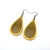 Drop 04 [S] // Leather Earrings - Gold - LIGHT RAZOR DESIGN STUDIO