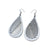 Drop 06 [L] // Leather Earrings - Silver - LIGHT RAZOR DESIGN STUDIO