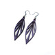 Petal 03 [S] // Leather Earrings - Purple - LIGHT RAZOR DESIGN STUDIO